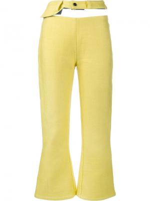 Укороченные джинсы с вырезами Faustine Steinmetz. Цвет: жёлтый и оранжевый