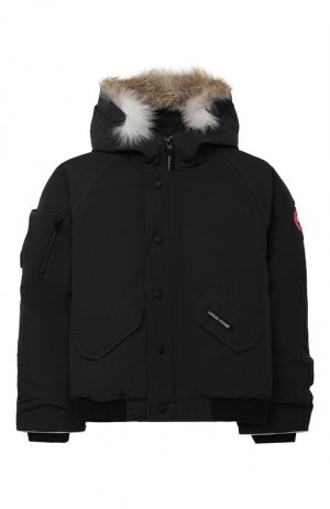 Пуховая куртка Rundle с меховой отделкой на капюшоне Canada Goose. Цвет: чёрный
