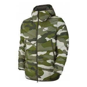 Пуховик Stay Warm Casual Camouflage hooded down Jacket US Edition Green Camouflage, цвет Nike