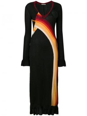 Платье-свитер с графическим узором Marco De Vincenzo