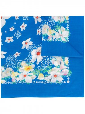 Платок с цветочным принтом Kenzo. Цвет: синий