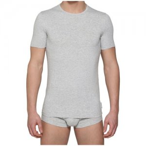 Футболка Essential - T-shirt Crew Neck Grey Melange / Серый Размер S Bikkembergs. Цвет: серый