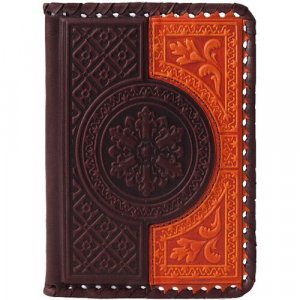 Обложка для паспорта 009-08-41, оранжевый, коричневый Makey. Цвет: коричневый/оранжевый