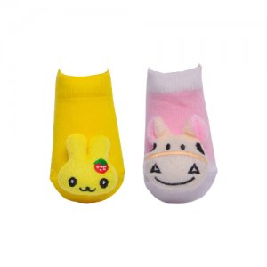 Носки детские с игрушкой 2 пары 101719компл/1820/1, размер 18-20 Lansa. Цвет: розовый/желтый