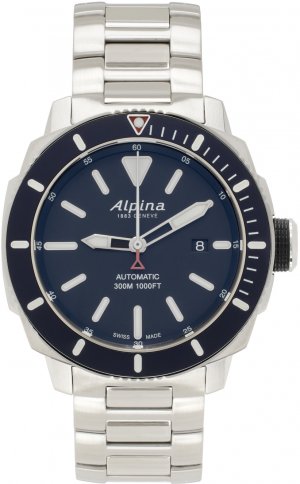 Серебряные автоматические часы Seastrong Diver 300 Alpina