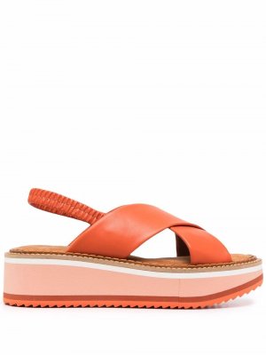 Freedom cross-strap sandals Clergerie. Цвет: оранжевый