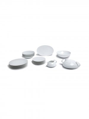 Набор посуды TAC Gropius из 22 предметов Rosenthal. Цвет: белый
