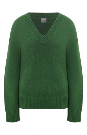 Шерстяной пуловер TOTEME. Цвет: зелёный