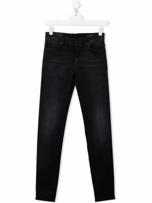 Узкие джинсы средней посадки DONDUP KIDS. Цвет: черный
