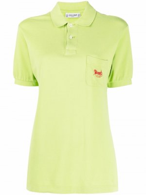 Рубашка поло 1990-х годов с вышитым логотипом Céline Pre-Owned. Цвет: зеленый