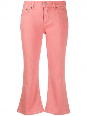 Расклешенные укороченные джинсы MM6 Maison Margiela. Цвет: розовый