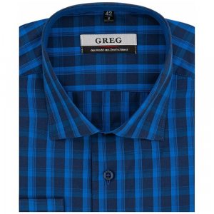 Рубашка , размер 174-184/42, голубой GREG. Цвет: голубой