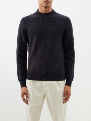 Шерстяной свитер montan cordona с круглым вырезом, синий Barena Venezia