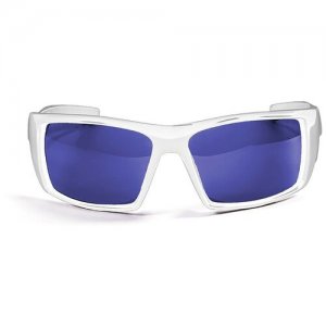 Спортивные очки Aruba глянцевые белые / зеркально-синие линзы OCEAN. Цвет: белый