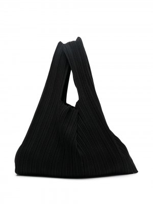 Плиссированная сумка-тоут Sminfinity. Цвет: черный