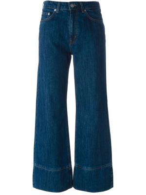 Расклешенные джинсы Wood. Цвет: синий