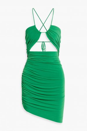Платье мини из джерси с вырезами и сборками Cadiz , ярко зеленый Retrofête