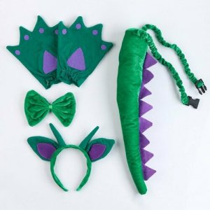 Карнавальный набор Дракон, 4 предмета: хвост, лапы, бабочка, ободок ЛАС ИГРАС