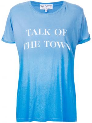 Talk of the Town T-shirt Wildfox. Цвет: синий