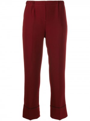 Укороченные брюки прямого кроя Blanca Vita. Цвет: красный