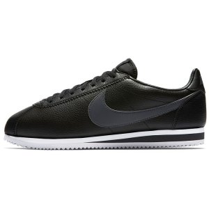 Мужские кожаные кроссовки Classic Cortez антрацитового цвета черные темно-серо-белые 749571-011 Nike