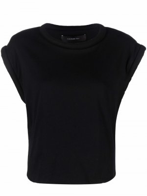 Rolled-sleeve T-shirt Federica Tosi. Цвет: черный