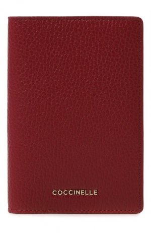 Кожаная обложка для паспорта Coccinelle. Цвет: бордовый