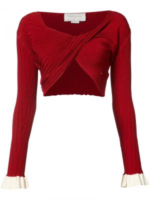 Twisted cropped sweater Esteban Cortazar. Цвет: красный