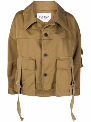 Button-up cotton jacket DONDUP. Цвет: коричневый