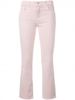 Укороченные расклешенные джинсы J Brand. Цвет: розовый
