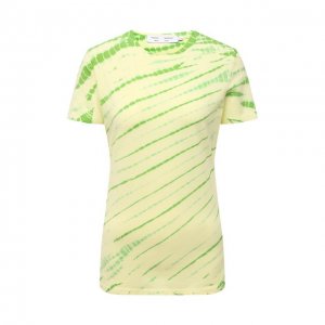 Хлопковая футболка Proenza Schouler White Label. Цвет: зелёный