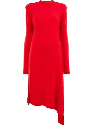 Асимметричное платье Aalto. Цвет: красный