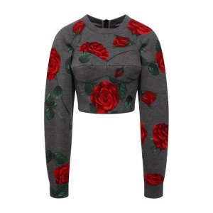 Пуловер из вискозы Dolce & Gabbana. Цвет: серый