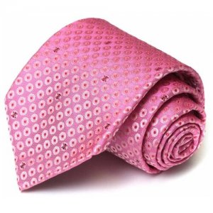 Оригинальный галстук в горошек с точками 58986 Celine. Цвет: розовый