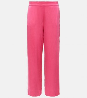 Шелковые пижамные брюки london с широкими штанинами , розовый Asceno