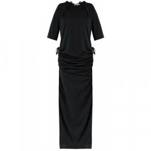 Платье , хлопок, вечернее, размер 50, черный Hache. Цвет: черный