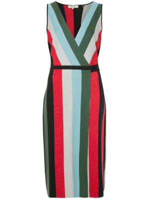 Striped wrap dress Dvf Diane Von Furstenberg. Цвет: многоцветный