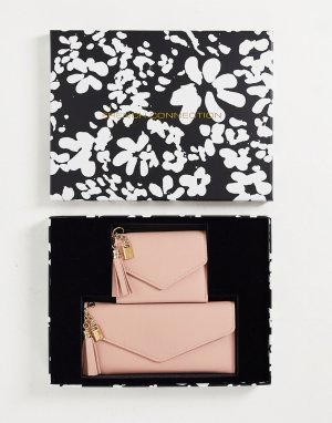 Пыльно-розовый подарочный набор кошельков с кисточками -Розовый цвет French Connection