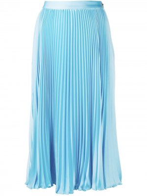 Плиссированная юбка миди Versace. Цвет: синий