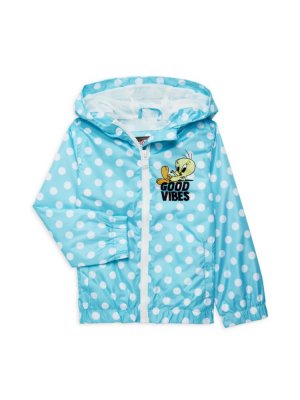 Куртка Твити для маленькой девочки в горошек , синий Members Only