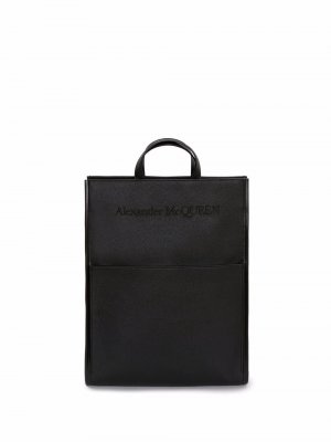 Квадратный рюкзак Alexander McQueen. Цвет: черный