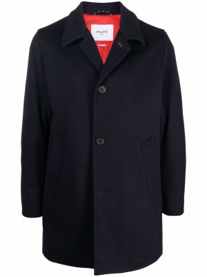 Однобортное пальто Alfredo Paltò. Цвет: синий