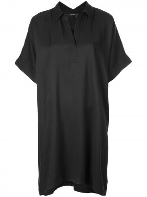 Саржевое платье-кафтан Natori. Цвет: черный