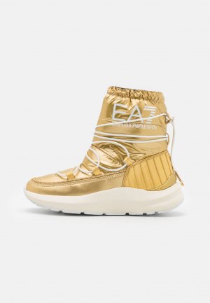 Ботинки со шнурками EA7 Emporio Armani Шнурки УНИСЕКС, цвет gold/white