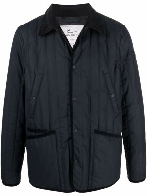 Стеганая куртка-рубашка Barrier из коллаборации с British Millerain Woolrich. Цвет: 3989 melton голубой