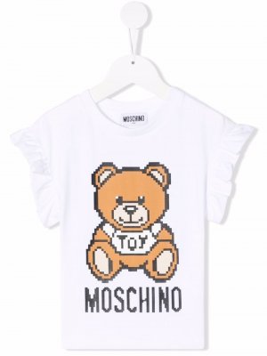 Teddy Bear print T-shirt Moschino Kids. Цвет: белый