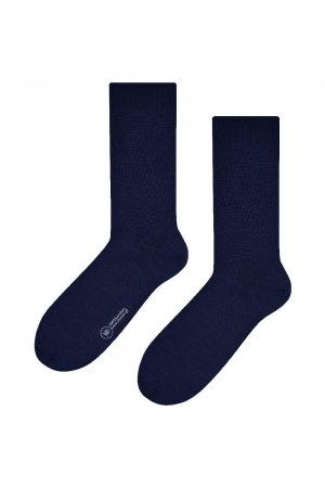 100% бамбуковые носки Премиум-качество, однотонные классические для экипажа , синий Steven