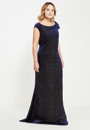 Платье Goddiva Size Plus GO015EWXRA56. Цвет: синий