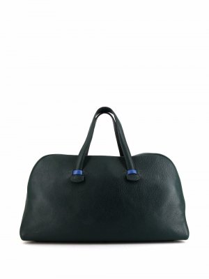 Дорожная сумка Galop 1995-го года Hermès. Цвет: зеленый