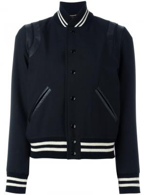 Классическая куртка бомбер Saint Laurent. Цвет: чёрный